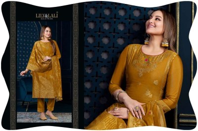lily and lali silk kari vol 3 pure organza designer sonakshi sinha collection ready made suits wholesaler  kurtis catalogs