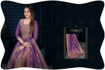 lily and lali silk kari vol 3 pure organza designer sonakshi sinha collection ready made suits wholesaler  kurtis catalogs
