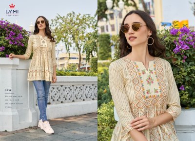 lymi presents colours  Heavy Rayon Embroidery Work  short top collection  kurtis catalogs