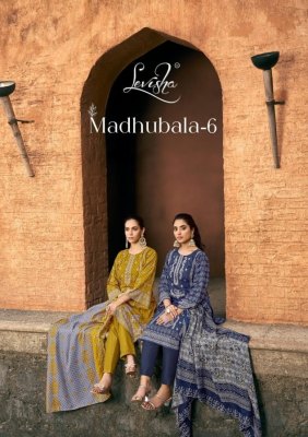 madhubala 6 by Levisha Cambric Lawn Cotton Pakistani suit catalogue at affordable rate  wholesale catalogs