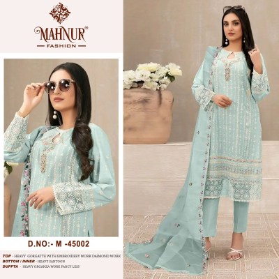mahnur vol 45 by mahnur fashion georgette embroidered unstitched dress material catalogue salwar kameez catalogs