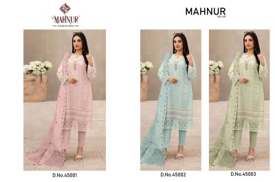 mahnur vol 45 by mahnur fashion georgette embroidered unstitched dress material catalogue salwar kameez catalogs