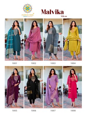 malvika vol 1 by Passion Tree Straight Kurti with pant and dupatta catalogue at affordable rate readymade suit catalogs