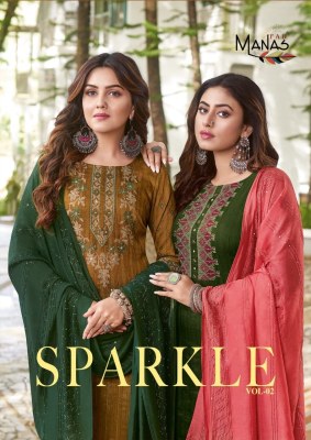 manas fab sparkal vol 2 Top Pant with dupatta set wholesale  