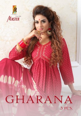 master by gharana fancy embroidered alia cut kurti pant and dupatta at wholesale rate Amavi
