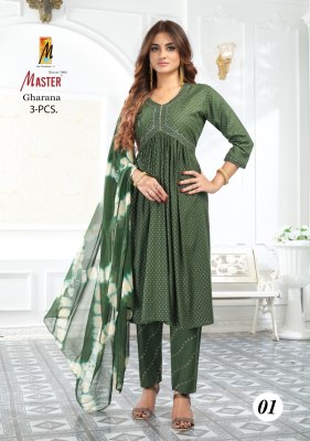master by gharana fancy embroidered alia cut kurti pant and dupatta at wholesale rate kurtis catalogs