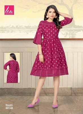 mayra presents roohi Heavy Viscose Rayon frock stylish anarkali Kurti wholesaler  Amavi
