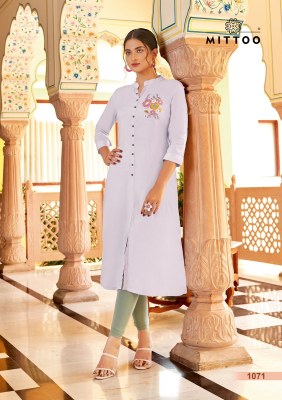 mittoo by fantastic vol 5 fancy plain kurti with embroisdery patch at wholesale rate   kurtis catalogs