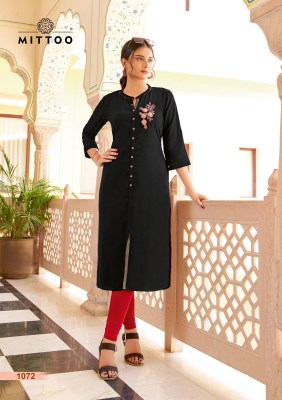 mittoo by fantastic vol 5 fancy plain kurti with embroisdery patch at wholesale rate   kurtis catalogs