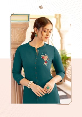 mittoo by fantastic vol 5 fancy plain kurti with embroisdery patch at wholesale rate   kurtis catalogs