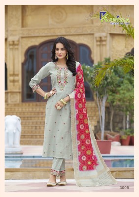 nora vol 3 by Kaya premium liva tag fancy elegant kurti pant and dupatta collection at amavi expo readymade suit catalogs