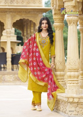 nora vol 3 by Kaya premium liva tag fancy elegant kurti pant and dupatta collection at amavi expo readymade suit catalogs