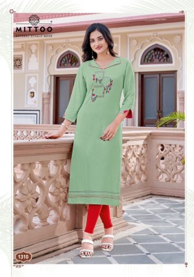 palak vol 36 by mitto heavy reyon embroidered kurti catalogue at affordable rate kurtis catalogs