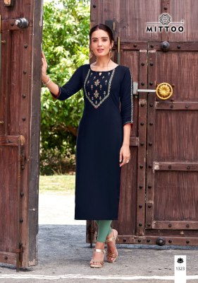 palak vol 38 by Mittoo heavy reyon embroidered kurti catalogue at affordable rate  kurtis catalogs