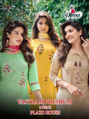 parra studio vastram premium 3 pice  plazzo house designer Concept  Kurti catalogue wholesale rate  kurtis catalogs