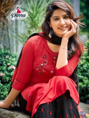 parra studio vastram premium 3 pice  plazzo house designer Concept  Kurti catalogue wholesale rate  kurtis catalogs