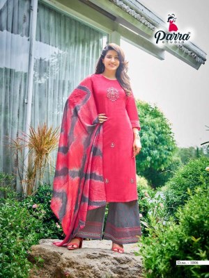 parra studio vastram premium 3 pice  plazzo house designer Concept  Kurti catalogue wholesale rate  kurtis catalogs