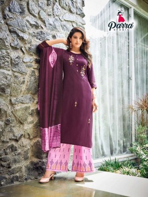 parra studio vastram premium 3 pice  plazzo house designer Concept  Kurti catalogue wholesale rate  kurtis catalogs