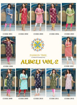 passion tree by albeli vol 2 presenting designer rayon gold printed straight kurti  catalogue at wholesale price kurtis catalogs