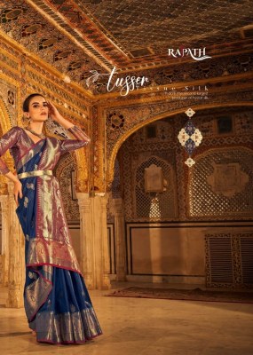 rajyog rajpath by angelica Launching an astonishing Color Range tussar silk saree cataliog at wholesale price sarees catalogs