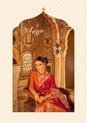 rajyog rajpath by angelica Launching an astonishing Color Range tussar silk saree cataliog at wholesale price sarees catalogs