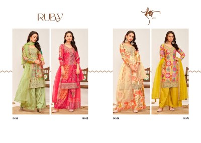 ruby by Radha trends heavy premium embroidered readymade suit collection at amaviexpo readymade suit catalogs
