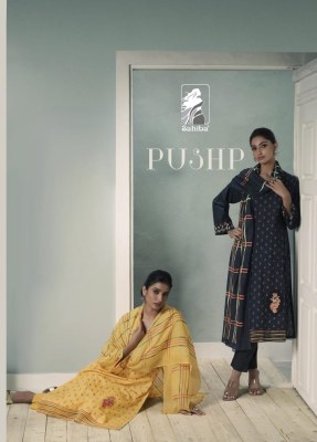 sahiba by Pushp present cotton lawn embroidered unstitched suit material at affordable rate Sahiba 