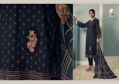 sahiba by Pushp present cotton lawn embroidered unstitched suit material at affordable rate salwar kameez catalogs