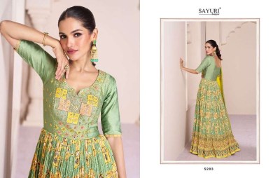 sayuri designer vartika real georgette full stitched gown dress wholesaler in Surat  kurtis catalogs