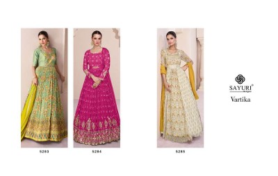 sayuri designer vartika real georgette full stitched gown dress wholesaler in Surat  kurtis catalogs
