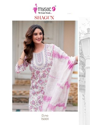 shagun vol 15 by Mystic 9 Premium quality reyon capsule printed readymade suit catalogue at low rate readymade suit catalogs