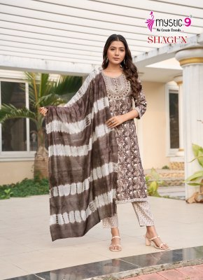 shagun vol 15 by Mystic 9 Premium quality reyon capsule printed readymade suit catalogue at low rate readymade suit catalogs