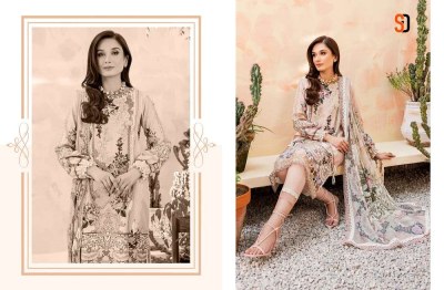 sharaddha designer queen court vol 2 lawn cotton printed embroidery patch work Pakistani suit catalogue wholesale chiffon dupatta  pakistani suit catalogs