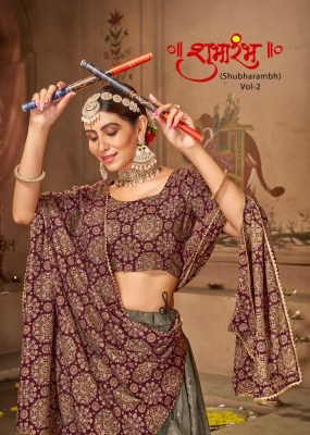 shubharambh v 2 cotton foil printed lehenga choli at wholesale price Amavi