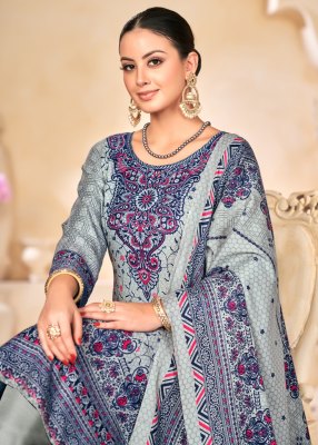 sitaara by skt suits pashmina woolen dress material catalogue at wholesale rate dress material catalogs