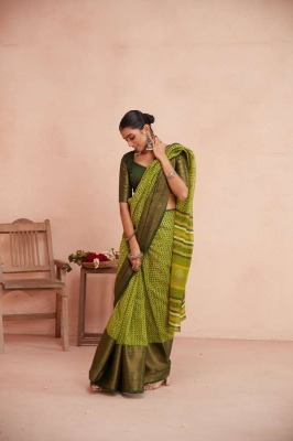 sr presents Meera Queen Chanderi Jequard Border designer saree catalogue wholesaler  sarees catalogs