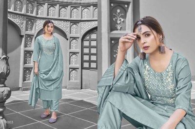 sweety fashion moscow fancy silk heavy handwork Kurti pants and dupatta set catalogue wholesale rate  kurtis catalogs