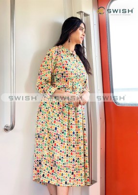 swish new launch Metrogirls  rich rayon printed Flair Kurti With Belt wholesale kurtis catalogs