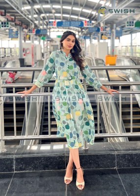 swish new launch Metrogirls  rich rayon printed Flair Kurti With Belt wholesale kurtis catalogs