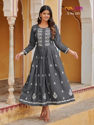 tips and tops by Lakhnavi vol 02 fancy reyon slub lakhnavi kurtis catalog at wholesale rate  kurtis catalogs
