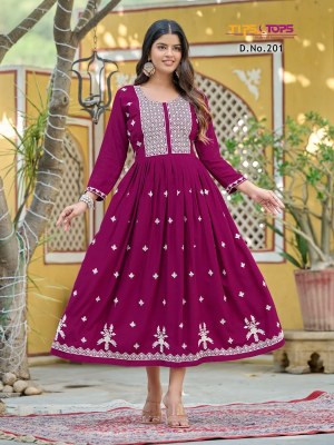 tips and tops by Lakhnavi vol 02 fancy reyon slub lakhnavi kurtis catalog at wholesale rate  kurtis catalogs