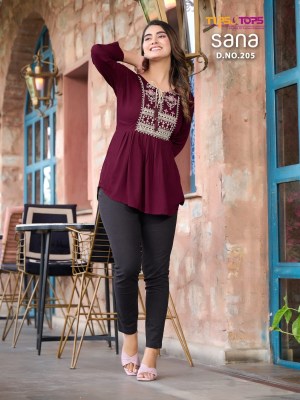 tips and tops by sana vol 2 fancy reyon western wear top catalog at wholesale price western wear catalogs