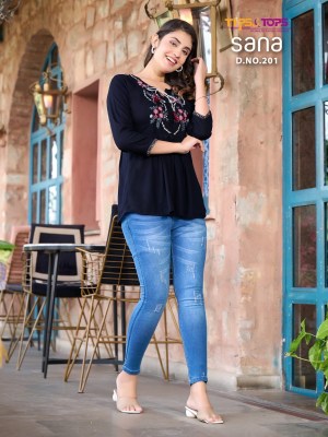 tips and tops by sana vol 2 fancy reyon western wear top catalog at wholesale price western wear catalogs