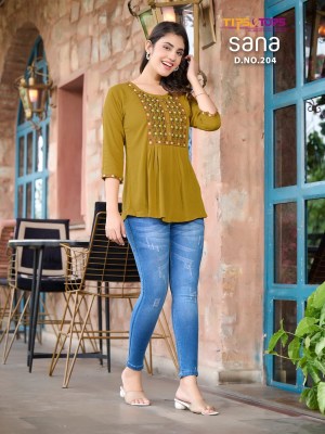 tips and tops by sana vol 2 fancy reyon western wear top catalog at wholesale price western wear catalogs