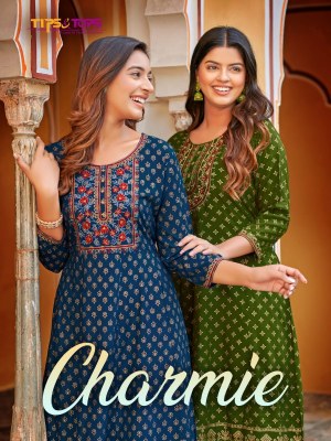 tips and tops launching a new catalog charmie Festive Wear Fancy Gowns style kurti catalog at wholesale price Tips and tops
