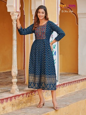 tips and tops launching a new catalog charmie Festive Wear Fancy Gowns style kurti catalog at wholesale price kurtis catalogs