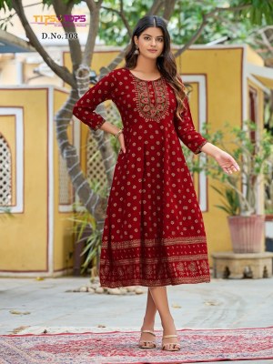 tips and tops launching a new catalog charmie Festive Wear Fancy Gowns style kurti catalog at wholesale price kurtis catalogs