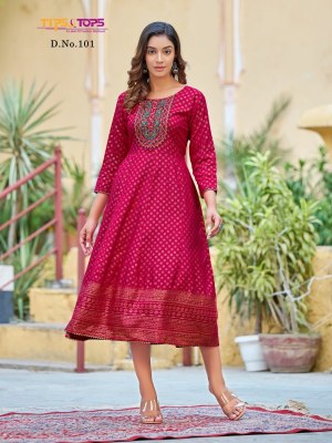 tips and tops launching a new catalog charmie Festive Wear Fancy Gowns style kurti catalog at wholesale price kurtis catalogs