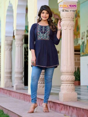 tips and tops presents Bubbly vol 11 Fancy Western short top collation  kurtis catalogs