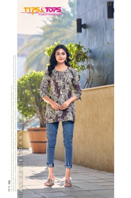 tips tops by cotton candy premium cotton foil printed short tops catalogue at lowe rate  western wear catalogs